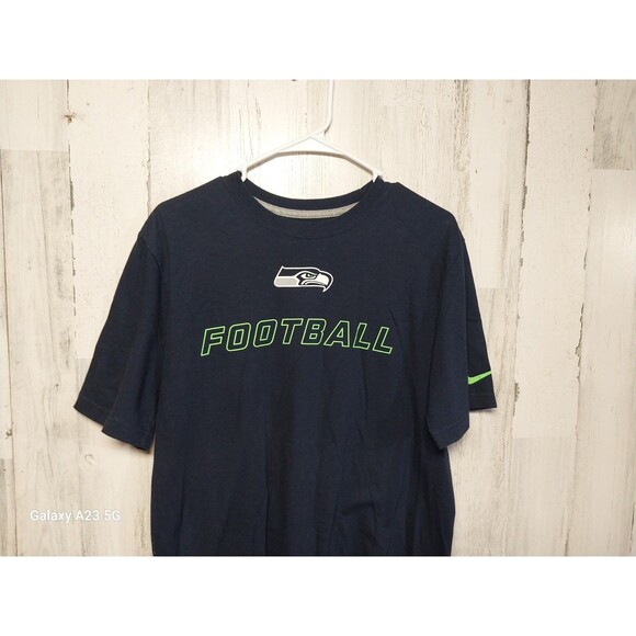 Nike NFL Training Tee Seattle Seahawks Football Men's Medium Blue - Picture 2 of 4